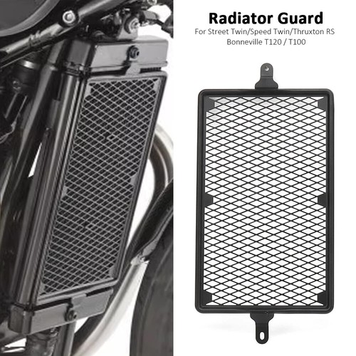 Rejilla protectora de radiador doble velocidad para Bonneville T120/100 Thruxton RS Street - Imagen 4 de 15