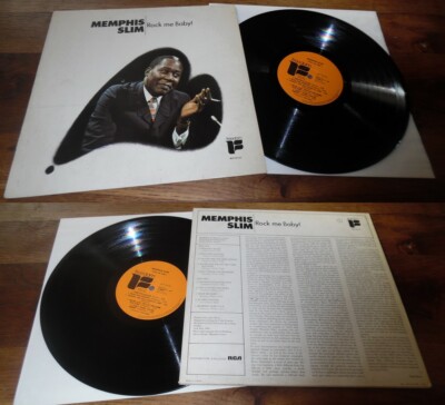 MEMPHIS SLIM - Rock Me Baby! LP ORG French Press Freedom Blues Rock Korner