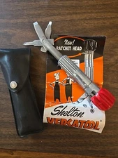 Vintage AAA Ratchet Versatool - Multi Head Ratcheting Screwdriver Case Ad USA