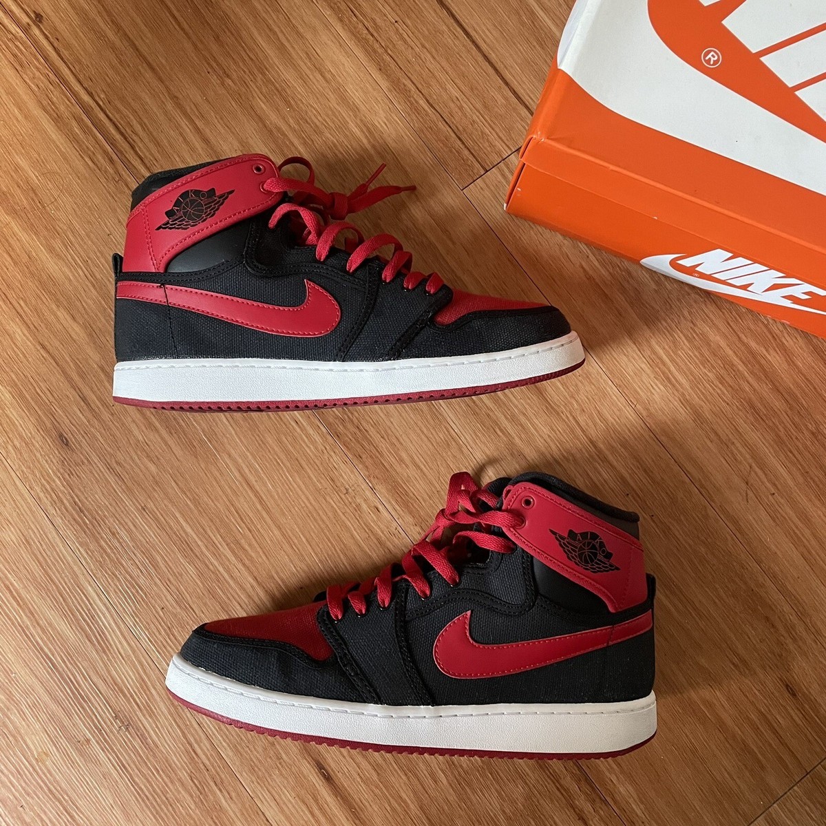 NIKE AIR JORDAN 1 RETRO KO HIGH OG BRED BLACK RED 638471-001 NIKE AIR JORDAN 1 RETRO KO HIGH OG BRED BLACK RED 638471-001