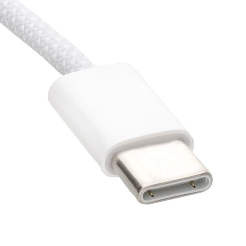 CABLE DE CARGA USB TIPO C TRENZADO A CABLE USB-C PARA IPHONE 15/SAMSUNG 1M BLANCO Foto 4 de 4