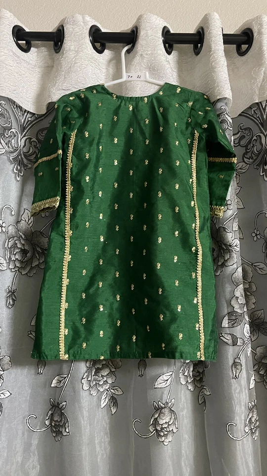 Conjunto bordado Bollywood indio pakistaní niña niño 3 a 5 años usado en excelente estado Foto 3 de 4