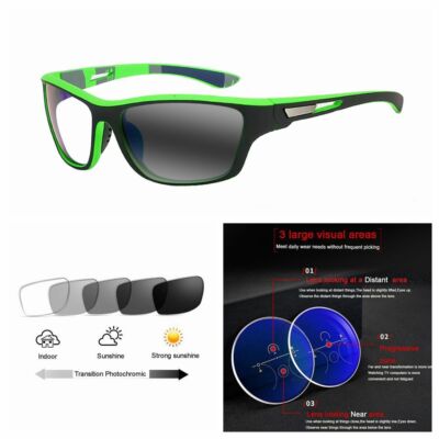 Multifocal Unisex Cycling Sport Transition Photochromic Reading Glass Near Far