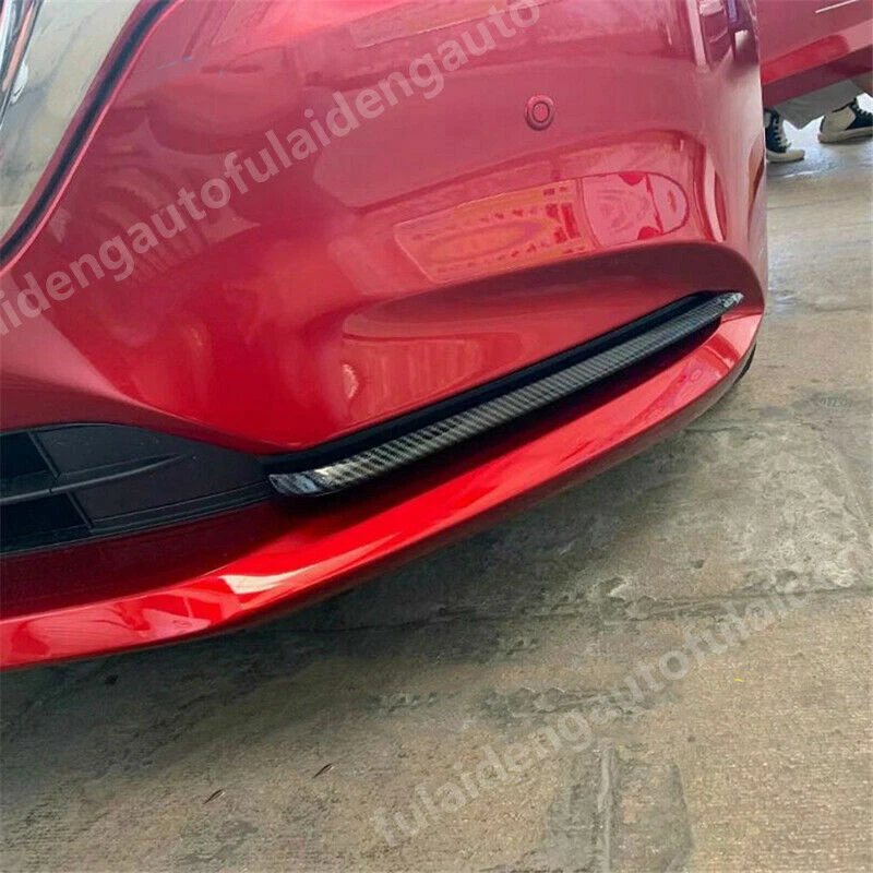 2x For Mazda 6 Atenza 18-2021 Carbon Look Front Fog Light Lamp Eyelid Cover Trim - Image 4 of 4