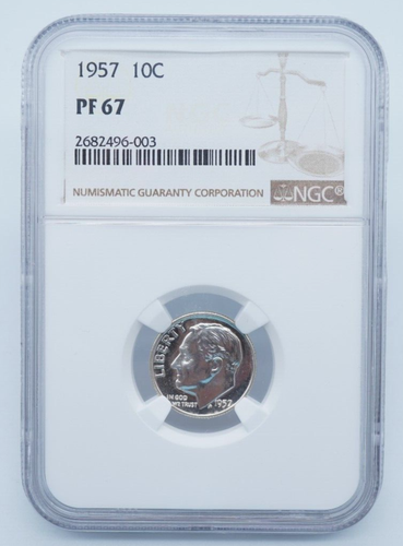 1957 United States Proof Set All NGC PF 67 Franklin Washington Roosevelt+- C1665 - Picture 6 of 11
