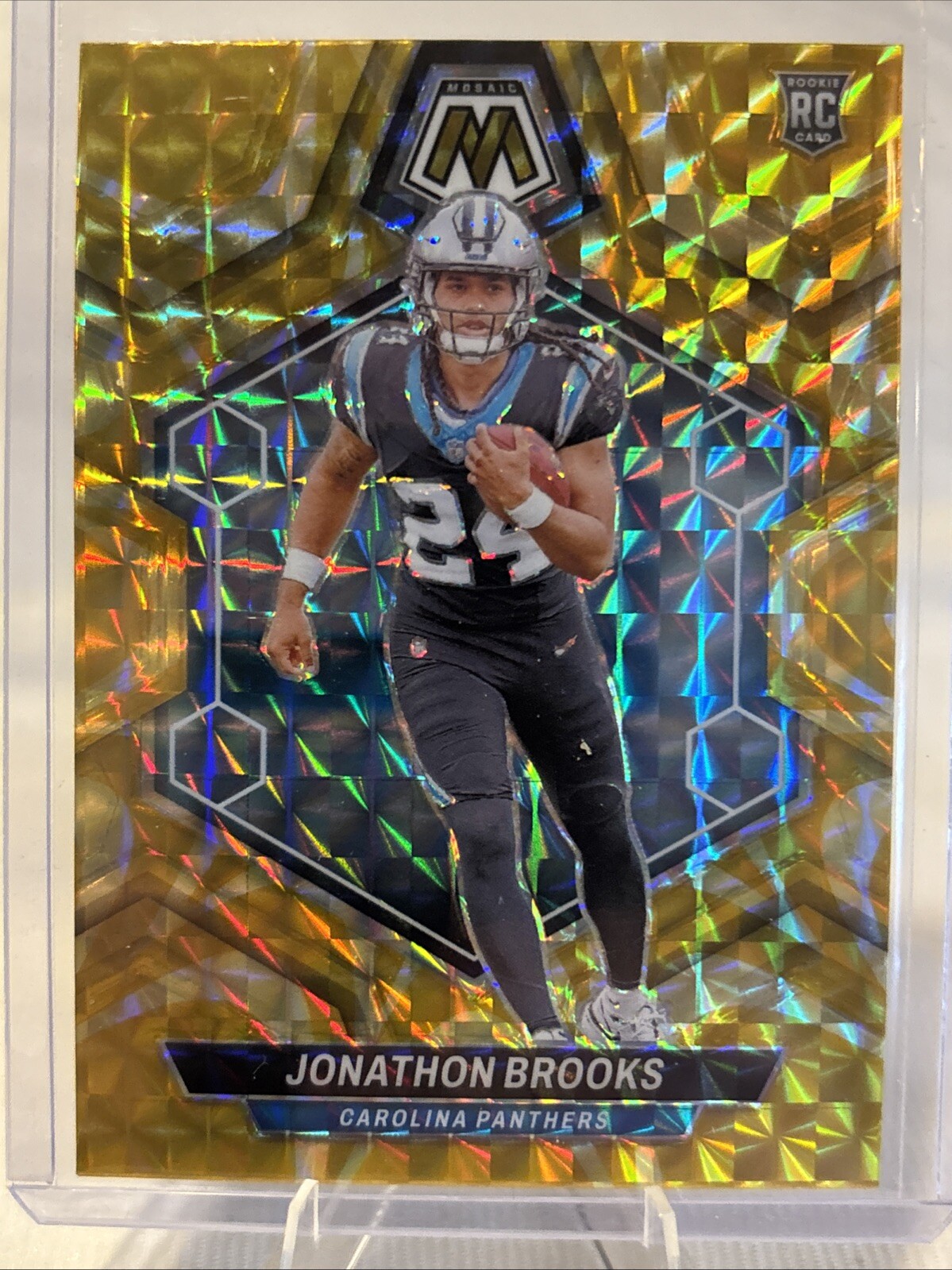 2024 Panini Mosaic - Rookies Reactive Yellow Mosaic Prizm #345 Jonathon Brooks