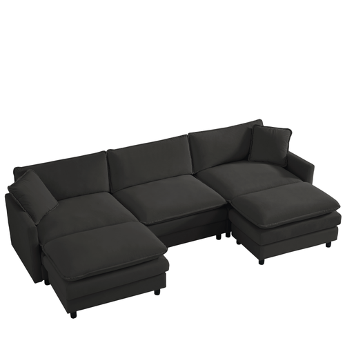 Oversized U-Shaped Deep Seat Modular Sectional Sofa Couch with 2 Chaise Lounge - Picture 46 of 63