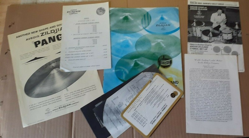 VINTAGE 1974 ZILDJIAN CYMBALS CATALOGS AND FLYERS - 8 PIECES - ORIGINAL
