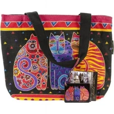 Laurel Burch Bag Purse Handbag Cat Feline Friends Mini Square Tote NWT/FOB
