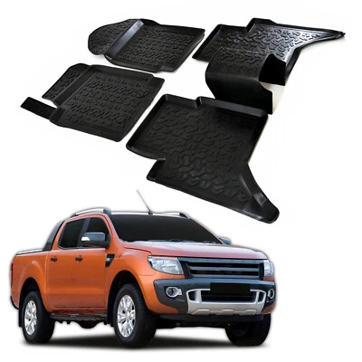 Gummimatten Gummi Fußmatten Für Ford Ranger T6 T7 2012-2023 SCOUTT Superqualität - Bild 1 von 4