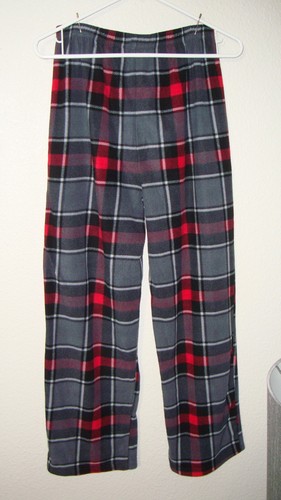 Cuddl Duds Gray Black & Red Plaid Winter Fleece Soft Pajama Pants Boys 14/16 - Picture 13 of 13