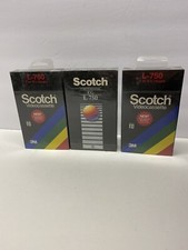 LOT of 3 BRAND NEW Sealed VINTAGE SCOTCH L-750 VIDEOCASSETTE BETA TAPES 