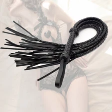 Slut Slave PU Leather Flogger Whip Adult Games BDSM Torture Bondage Gear Punish
