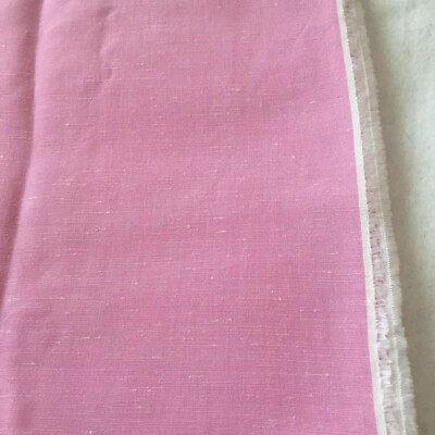Woven polyester blend dress weight fabric pink,white threads-1 yd 20" x 60"  | eBay
