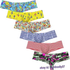 Men's Cheek Boxer Briefs Underwear Brazilain Bikini Swim Bottoms Men Boy Shorts