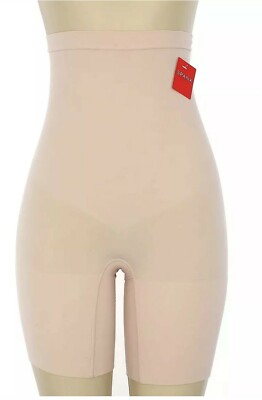Spanx Higher Power Soft Nude High Waisted Shorts E2304 Size XL