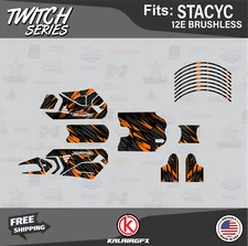 Graphics Kit for STACYC 12E Brushless Electric Bike (All Years) Twitch - Orange