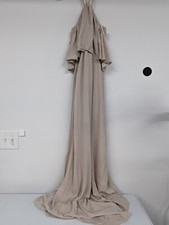 Show Me Your Mumu Rebecca Halter Neck Maxi Dress Bridesmaid Size S Flawed