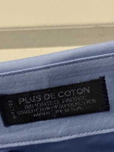 Men’s Vintage Christian Dior Short Sleeve Button Up Shirt Size 16 Blue - Picture 3 of 9