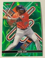 2022 Topps Finest Jose Siri #14 GREEN LAVA REFRACTOR Rookie Card RC #72/99