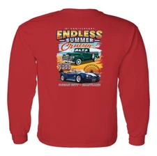 2022 Endless Summer Cruisin Ocean City car show red long sleeve t-shirt