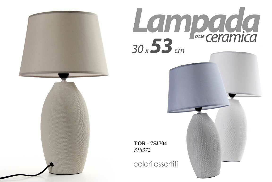 Abat-jour Design Ceramica 53cm TOR-752704 Lampada Tavolo Elegante