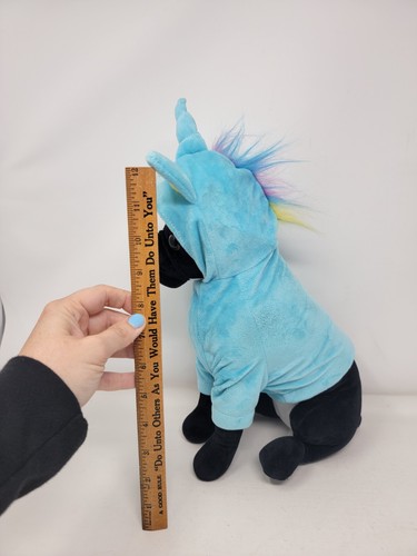 French Bulldog In Unicorn Plush Outfit 13 Inch Frenchie Realistic Stuffed Animal - Picture 7 of 10