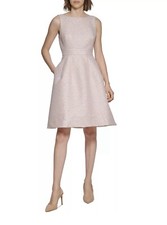 NEW Calvin Klein V-Back Metallic Polka Dot Women’s Dress size 10  ⭐️