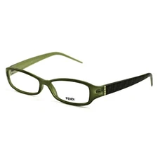 Fendi Women's FF838R 316 Green Rectangular Eyeglasses Frames 52 x 14 x 130