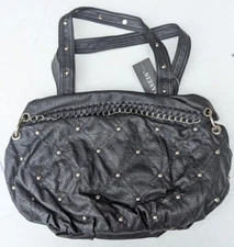 Black Silver Stud Handbag Purse by Dasein