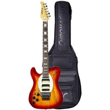Sawtooth Et Hybrid Left-handed Electric Guitar With Floyd Rose, Spalted Maple Tr