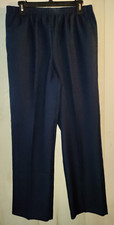 NEW WOMENS alfred dunner NAVY BLUE PULL ON PANT W/ POCKETS SIZE 12P