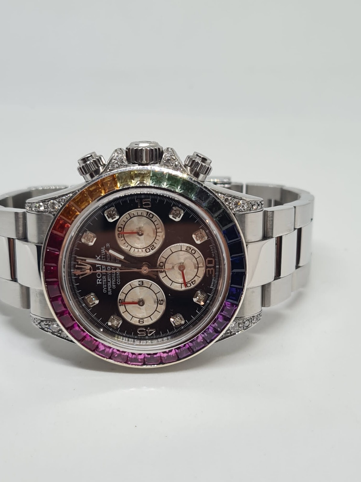 Watch Rolex Daytona 116520 Rainbow Custom Aftermarket Steel eBay