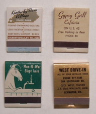 4 Vintage Kentucky Front Strike Matchbooks - Unused