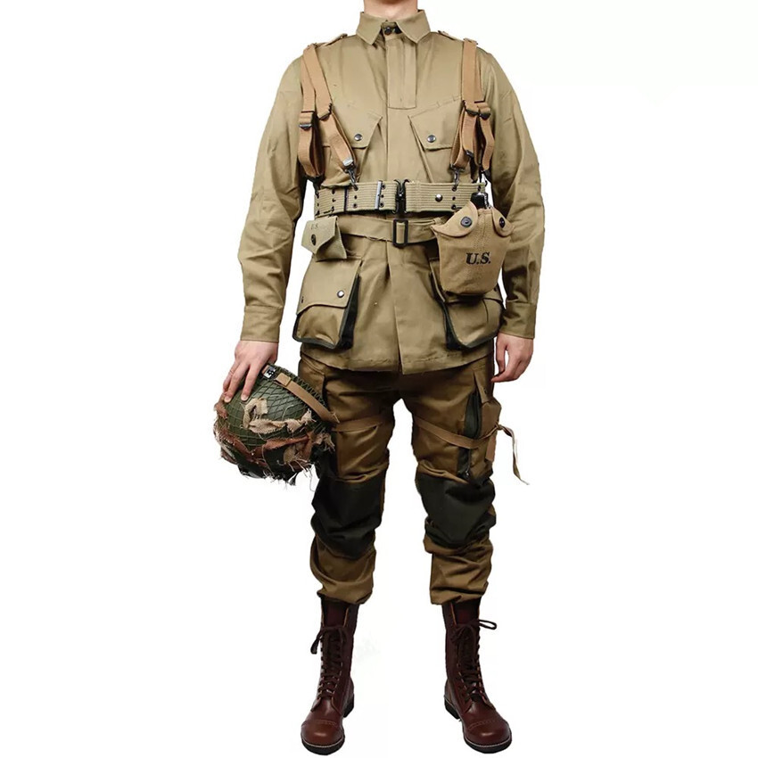 ZWJPW WW2 米国陸軍　M42 空挺部隊員　コットンユニフォーム　レプリカ WW2 US Army M42 The soldiers Cotton Fashion Paratrooper