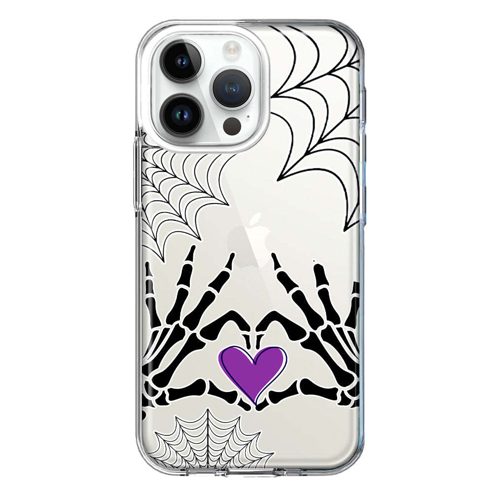 Case for Apple iPhone 15 Pro Halloween Skeleton Heart Spooky