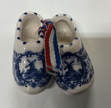 Handgefertigte Mini Holland Niederländisch Delft blau Windmühle Clogs Schuhsammler
