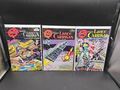 LANCE CARRIGAN OF THE GALACTIC LEGION #1-2-3 JAY DISBROW QUEST 1983 / SHIPS FREE