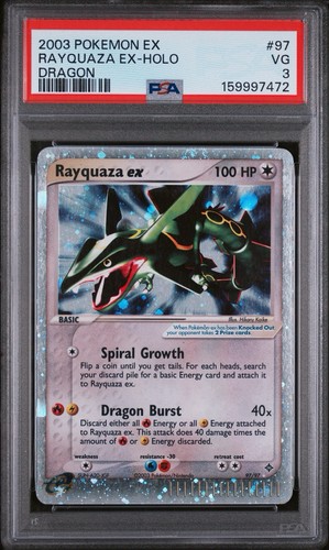 Rayquaza ex graded PSA 3 for sale on eBay