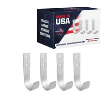 Pit Posse 4 Pack Garage Hooks Heavy Duty Utility Hangers Wall Storage Organizers