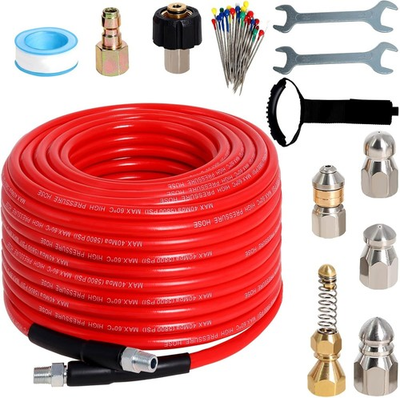 #ad #ad Sewer Jetter Kit for Pressure Washer 100FT 5800PSI Drain Cleaner Hose 1 4 Inch $87.99