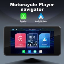 5" Waterproof Motorcycle Navigator Portable Wireless CarPlay Android Auto Screen