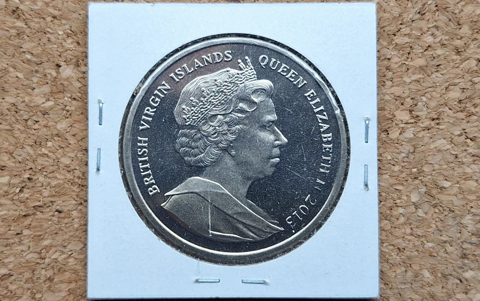 Nice Old British Virgin Islands $1 dollar Coin 2013 JFK Vintage World Foreign !! - Image 2 of 2