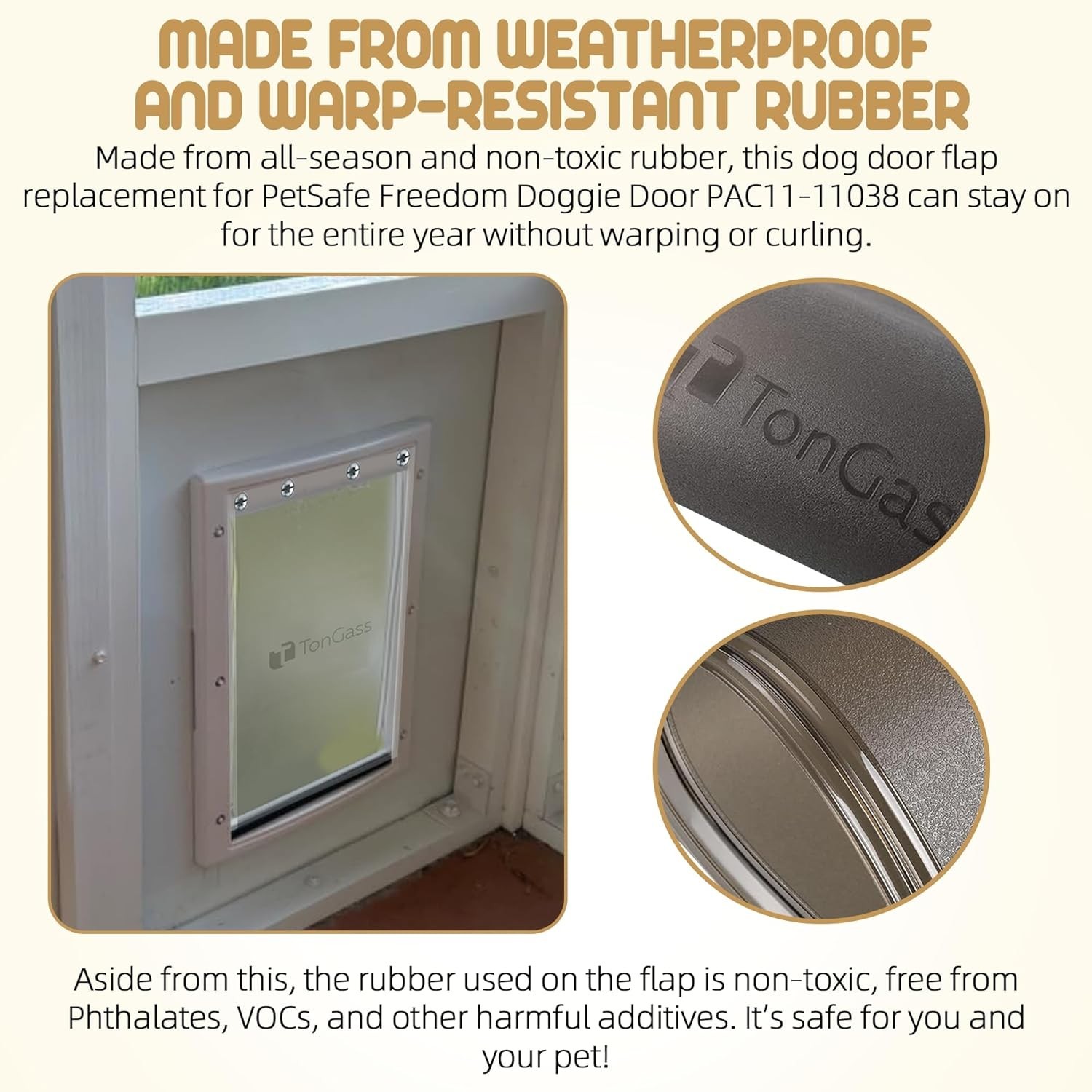 PAC11-11038 Medium Dog Door Flap Replacement Compatible with Petsafe Freedom Dog