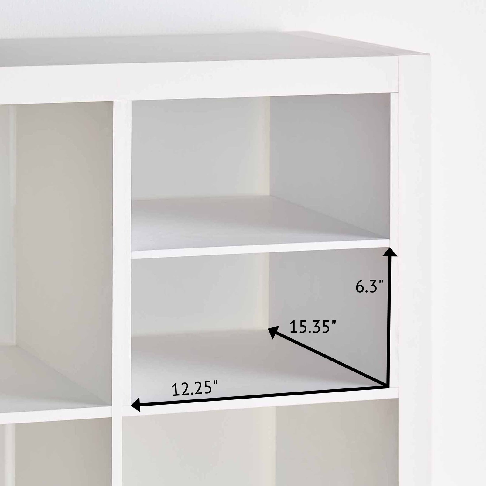 Hot,Better Homes & Gardens H Shelf Insert for Cube Organizers, White Texture