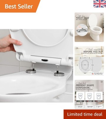 Robuster Soft Close WC-Sitz mit Schnellverschlussscharnieren für mühelose Reinigung