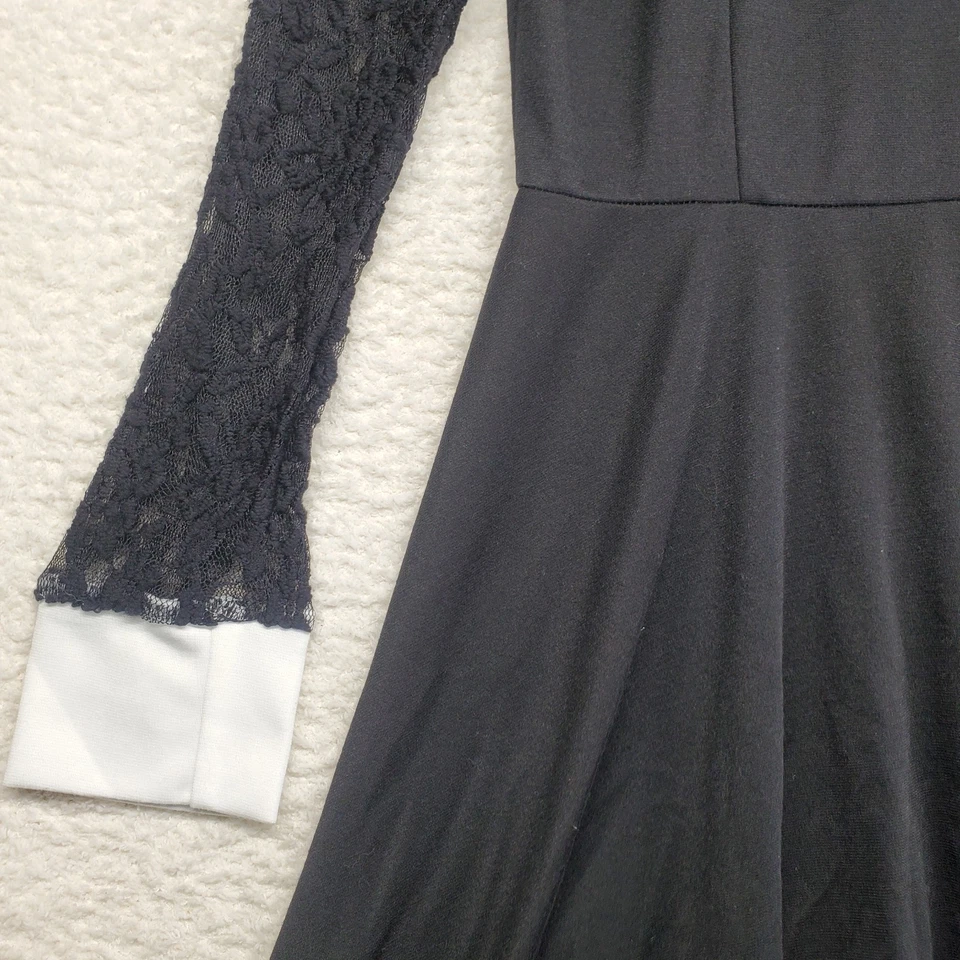 Women's Wednesday Addams Dress Medium Black Goth Halloween Costume - Image 2 of 4