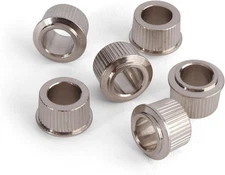 StewMac 10.5mm Round Guitar Conversion Bushings, Nickel, Set of 6