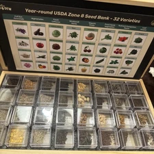 Lush and Dew Year-Round USDA Zone 98 Seed Bank 32 Varieties Seed Grow Guide