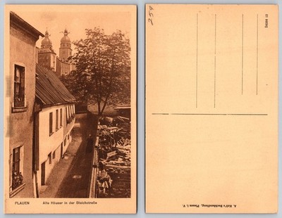 Plauen Alte Häuser In Der Bleichstraße Postcard